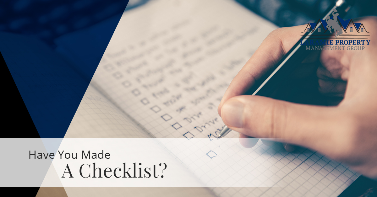 Have You Made a Checklist