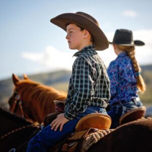 Cowboy children at Laramie Jubilee Days in Wyoming.