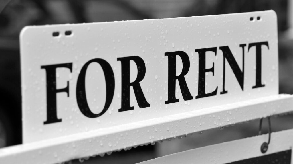 For rent sign