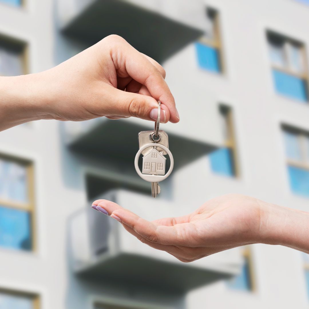 holding apartment keys