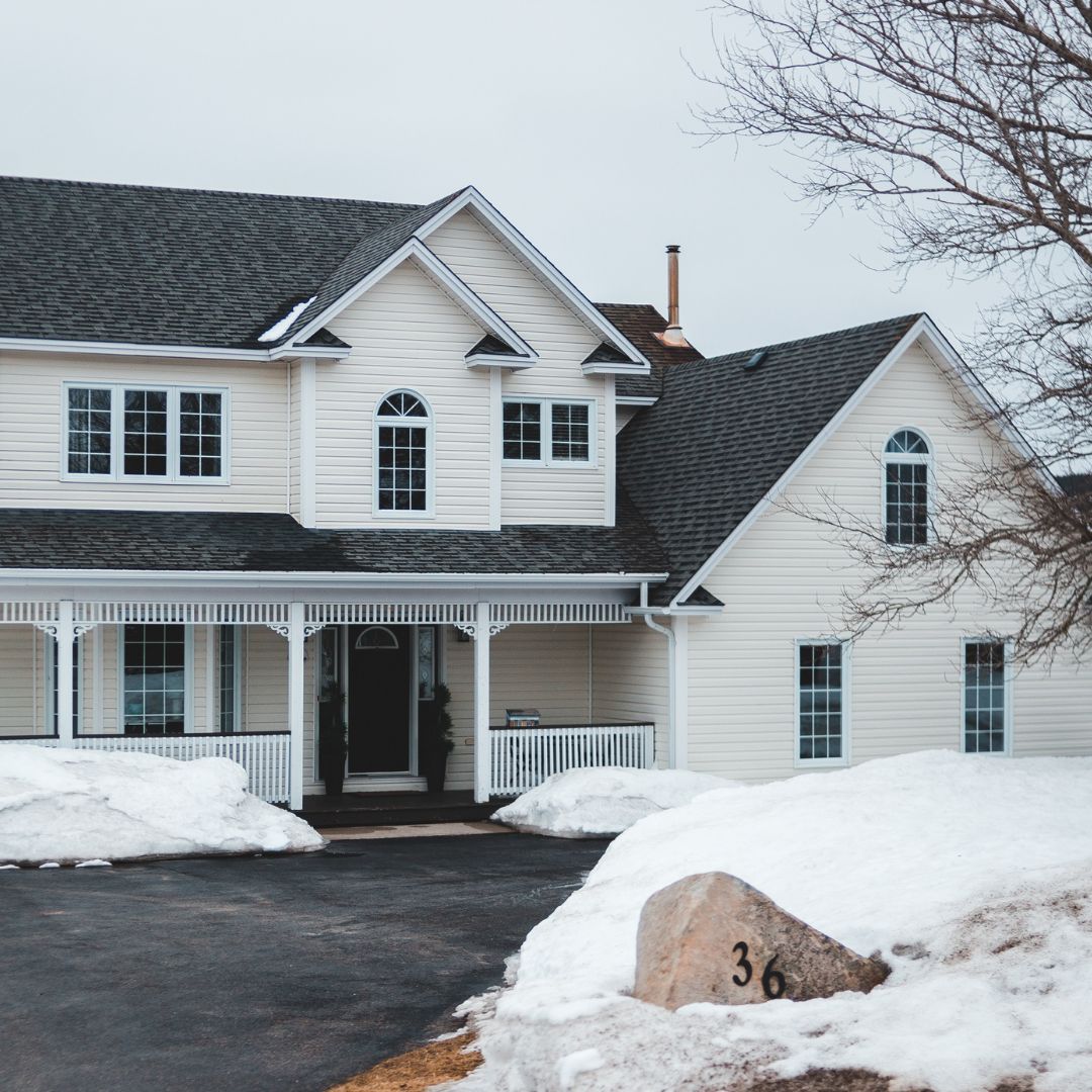 snowy house